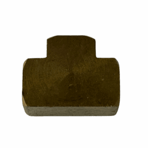 A small, brown, rectangular object with a notch on top.