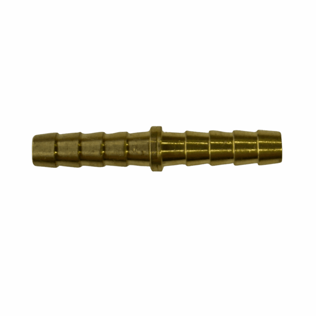 A brass or gold-colored vintage telescope on a dark background.